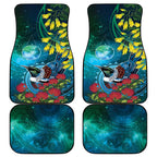 New Zealand Tui Bird Car Mats Maori Koru With Pohutukawa Galaxy Style - Aussie Hoodie