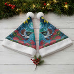 New Zealand Tui Bird Christmas Santa Hat Maori Koru With Pohutukawa Galaxy Style - Aussie Hoodie