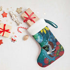 New Zealand Tui Bird Christmas Stocking Maori Koru With Pohutukawa Galaxy Style - Aussie Hoodie