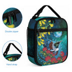 New Zealand Tui Bird Lunch Bag Maori Koru With Pohutukawa Galaxy Style