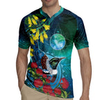 New Zealand Tui Bird Rugby Jersey Maori Koru With Pohutukawa Galaxy Style - Aussie Hoodie