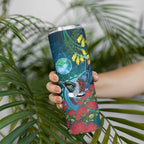 New Zealand Tui Bird Skinny Tumbler Maori Koru With Pohutukawa Galaxy Style - Aussie Hoodie