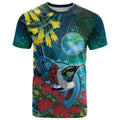 New Zealand Tui Bird T Shirt Maori Koru With Pohutukawa Galaxy Style - Aussie Hoodie