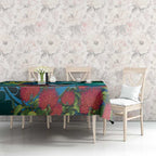 New Zealand Tui Bird Tablecloth Maori Koru With Pohutukawa Galaxy Style - Aussie Hoodie