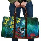 New Zealand Tui Bird Travel Bag Maori Koru With Pohutukawa Galaxy Style - Aussie Hoodie