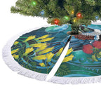 New Zealand Tui Bird Tree Skirt Maori Koru With Pohutukawa Galaxy Style - Aussie Hoodie