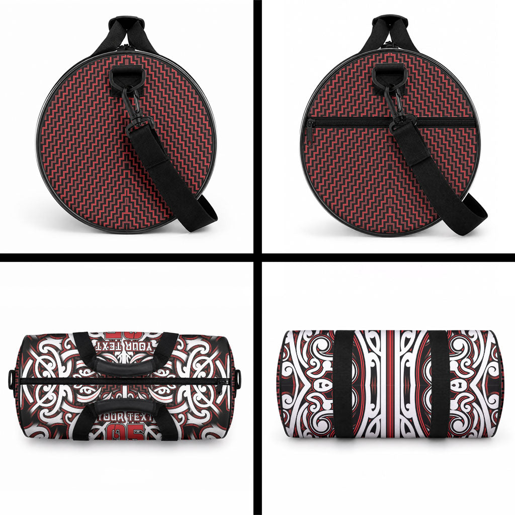 Custom Aotearoa Ngapuhi Duffle Bag Maori Tribal Pattern Mix Poutama