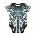 Custom Aotearoa Ngati Porou Baby Onesie Maori Tribal Pattern Mix Poutama