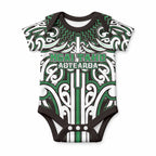 Custom Aotearoa Ngai Tahu Baby Onesie Maori Tribal Pattern Mix Poutama