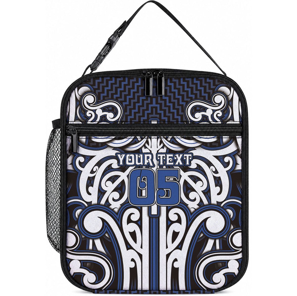 Custom Aotearoa Ngati Tuwharetoa Lunch Bag Maori Tribal Pattern Mix Poutama