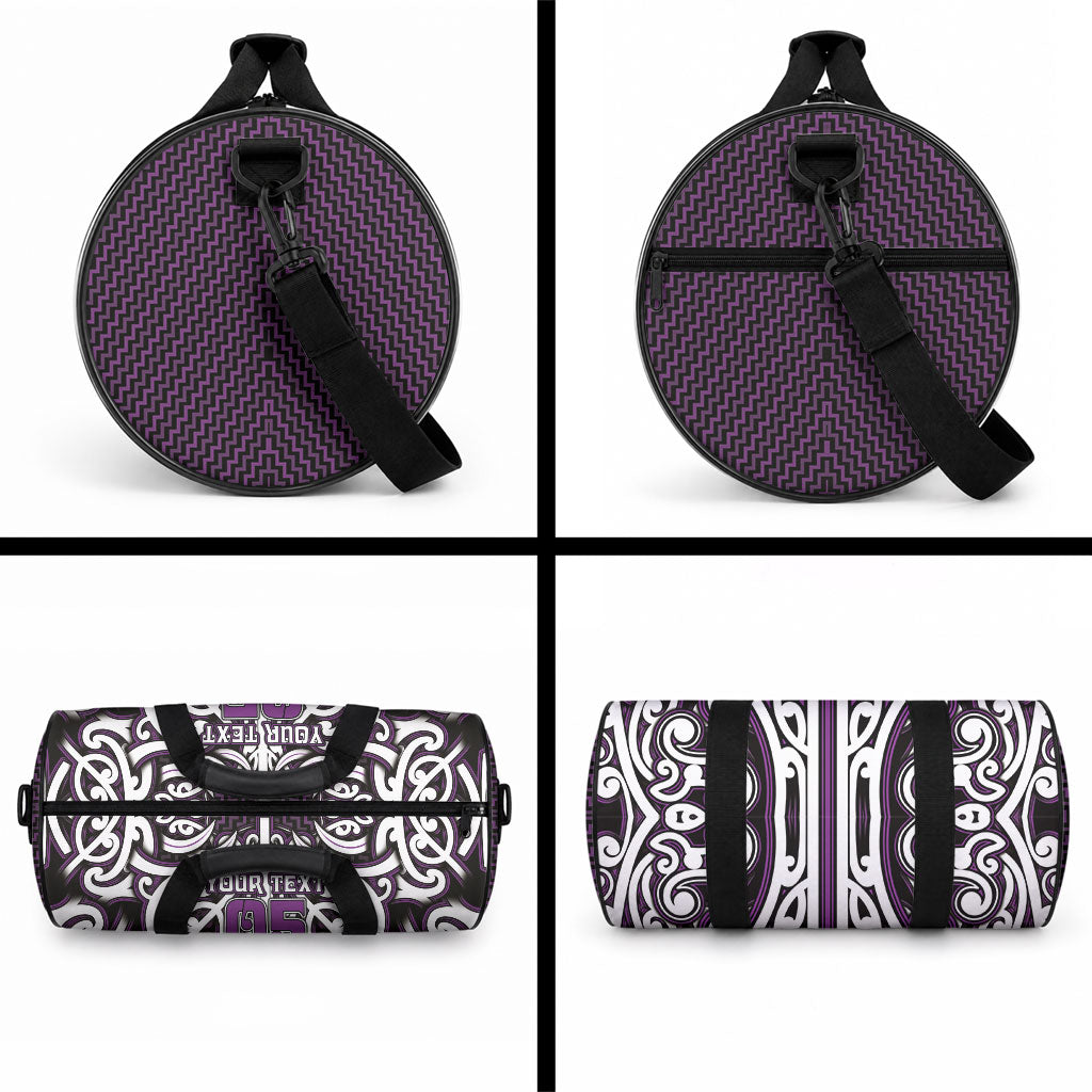 Custom Aotearoa Rangitane Duffle Bag Maori Tribal Pattern Mix Poutama