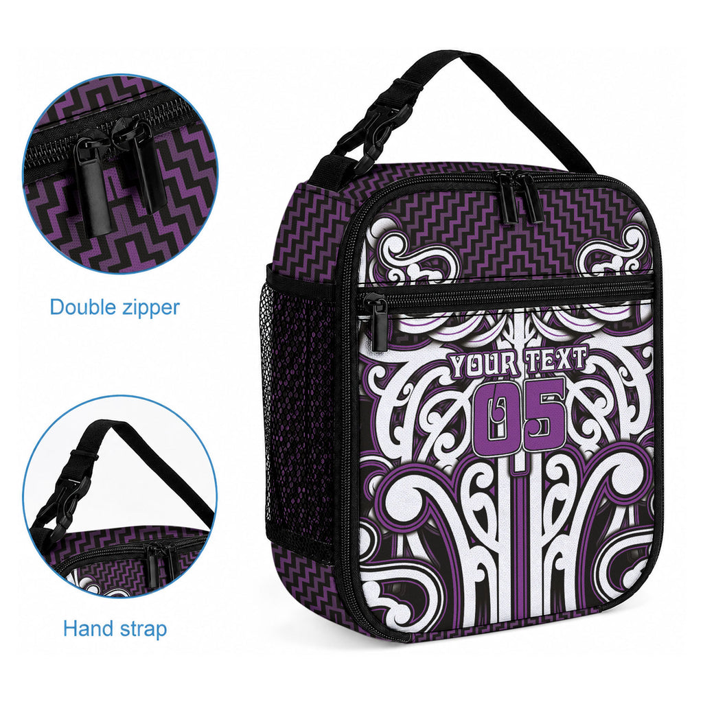 Custom Aotearoa Rangitane Lunch Bag Maori Tribal Pattern Mix Poutama