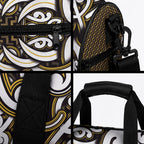 Custom Aotearoa Taranaki Duffle Bag Maori Tribal Pattern Mix Poutama