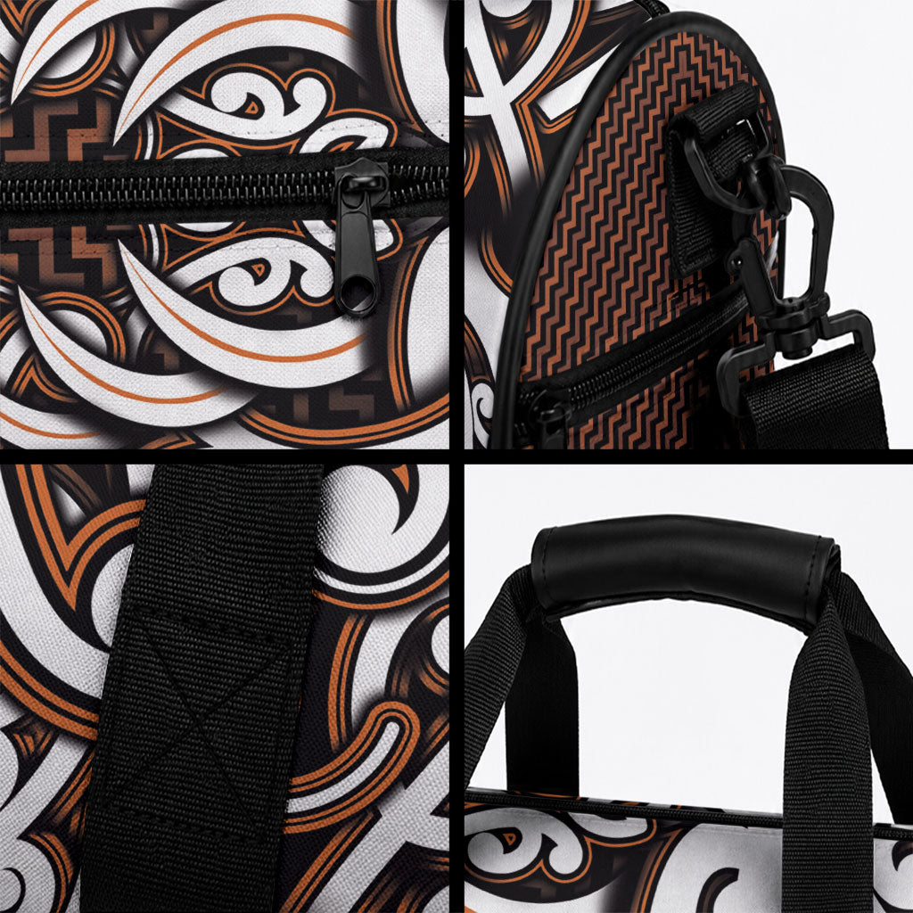 Custom Aotearoa Waikato Duffle Bag Maori Tribal Pattern Mix Poutama