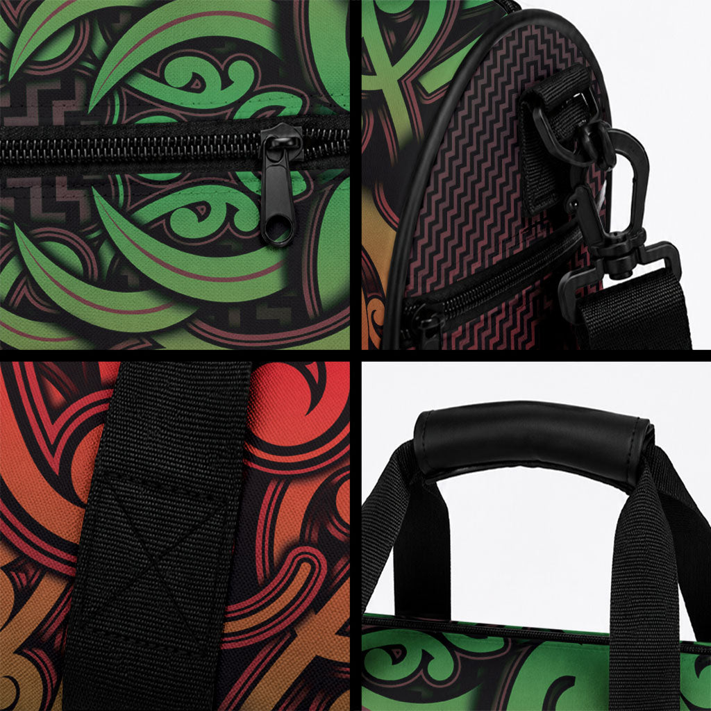 Custom Aotearoa Tuhoe Duffle Bag Maori Tribal Pattern Mix Poutama