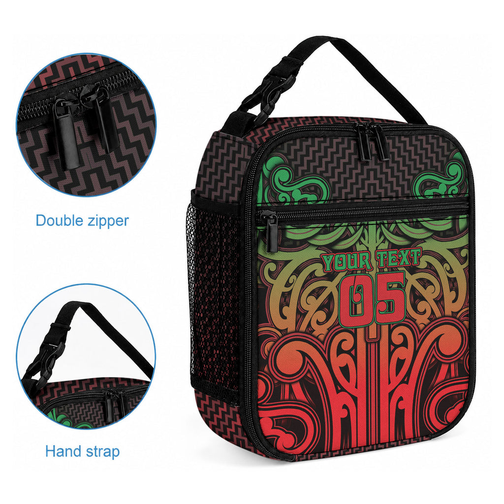 Custom Aotearoa Tuhoe Lunch Bag Maori Tribal Pattern Mix Poutama