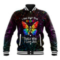 I See Your True Colors Personalised Baseball Jacket Autism Awareness