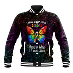 I See Your True Colors Personalised Baseball Jacket Autism Awareness