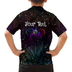 I See Your True Colors Personalised Family Matching Short Sleeve Bodycon Dress and Hawaiian Shirt Autism Awareness