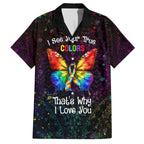 I See Your True Colors Personalised Hawaiian Shirt Autism Awareness