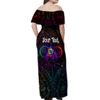I See Your True Colors Personalised Off Shoulder Maxi Dress Autism Awareness