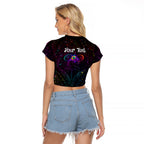 I See Your True Colors Personalised Raglan Cropped T Shirt Autism Awareness