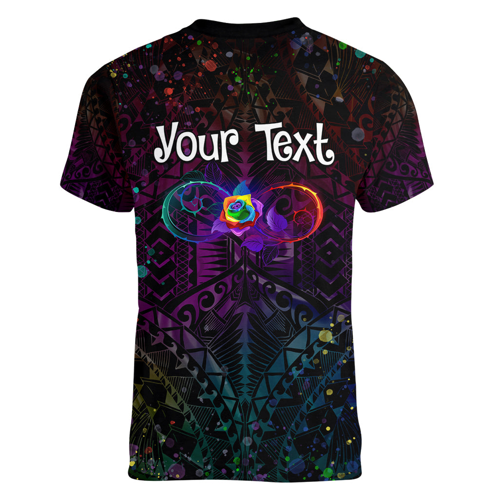 I See Your True Colors Personalised Women V Neck T Shirt Autism Awareness