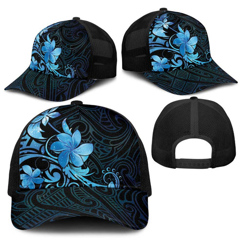 Matariki New Zealand Baseball Net Cap Maori Pattern Blue Galaxy