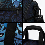 Matariki New Zealand Duffle Bag Maori Pattern Blue Galaxy