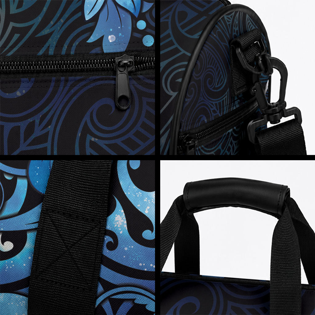 Matariki New Zealand Duffle Bag Maori Pattern Blue Galaxy