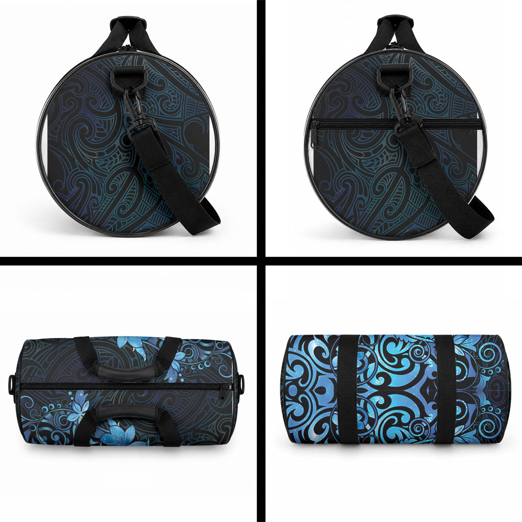 Matariki New Zealand Duffle Bag Maori Pattern Blue Galaxy