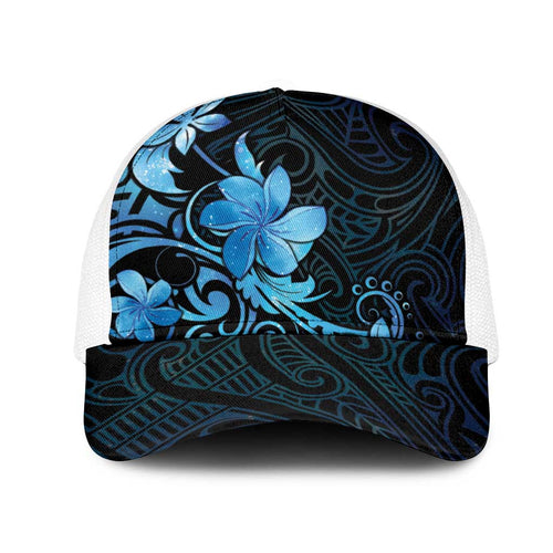 Matariki New Zealand Mesh Trucker Cap Maori Pattern Blue Galaxy