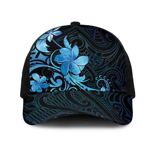 Matariki New Zealand Mesh Trucker Cap Maori Pattern Blue Galaxy