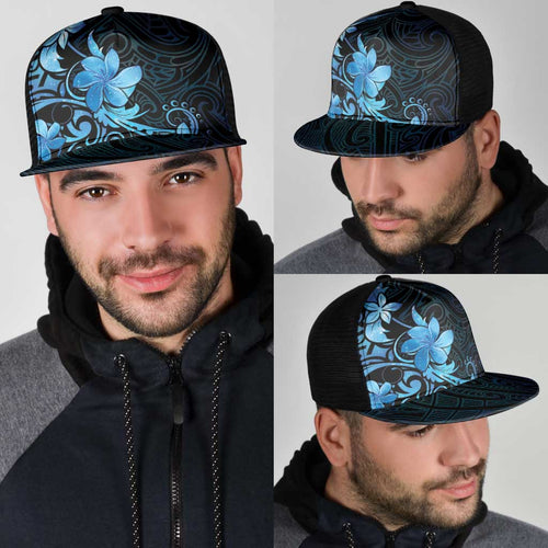 Matariki New Zealand Mesh Trucker Cap Maori Pattern Blue Galaxy