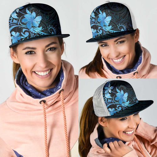 Matariki New Zealand Mesh Trucker Cap Maori Pattern Blue Galaxy