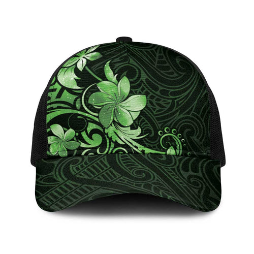 Matariki New Zealand Baseball Net Cap Maori Pattern Green Galaxy