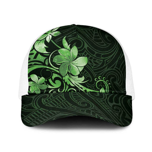Matariki New Zealand Baseball Net Cap Maori Pattern Green Galaxy