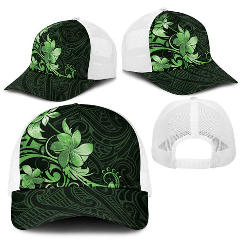 Matariki New Zealand Baseball Net Cap Maori Pattern Green Galaxy