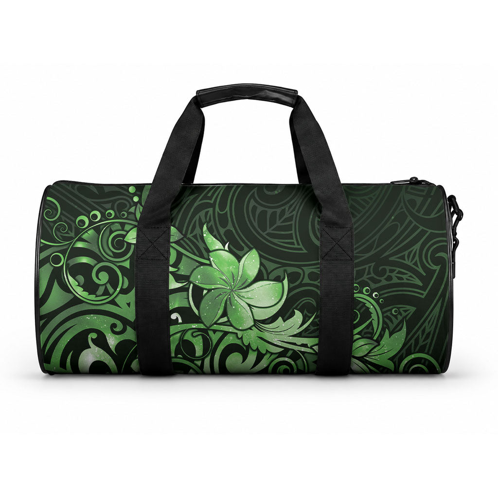 Matariki New Zealand Duffle Bag Maori Pattern Green Galaxy