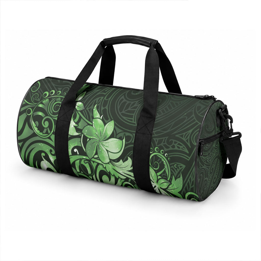 Matariki New Zealand Duffle Bag Maori Pattern Green Galaxy