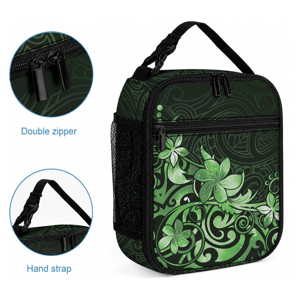 Matariki New Zealand Lunch Bag Maori Pattern Green Galaxy