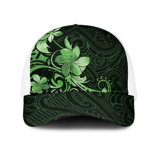Matariki New Zealand Mesh Trucker Cap Maori Pattern Green Galaxy