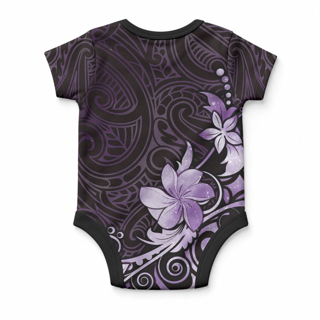 Matariki New Zealand Baby Onesie Maori Pattern Purple Galaxy