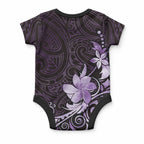 Matariki New Zealand Baby Onesie Maori Pattern Purple Galaxy