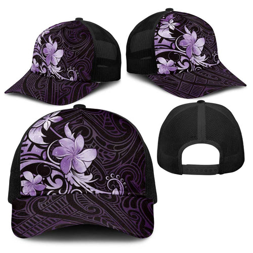 Matariki New Zealand Baseball Net Cap Maori Pattern Purple Galaxy