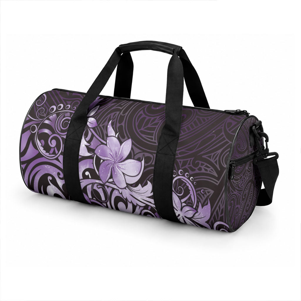 Matariki New Zealand Duffle Bag Maori Pattern Purple Galaxy