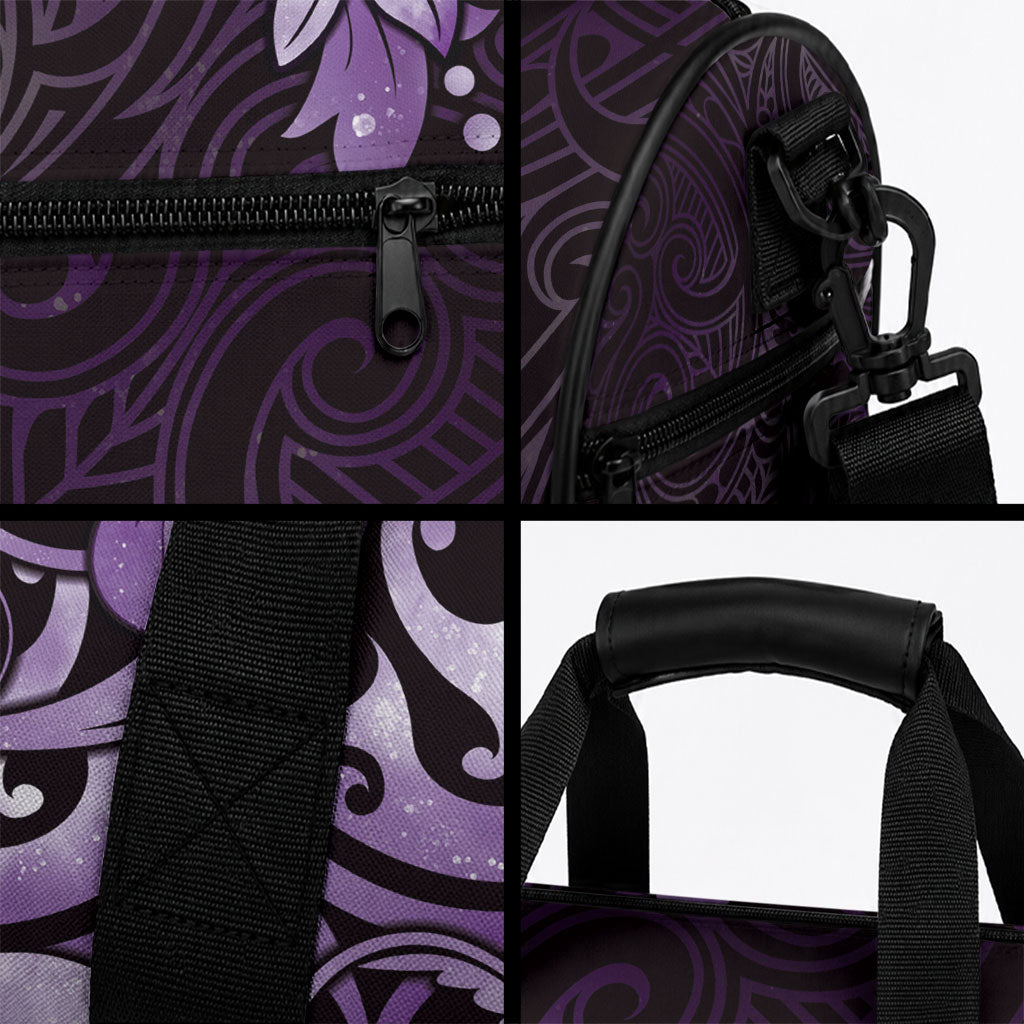 Matariki New Zealand Duffle Bag Maori Pattern Purple Galaxy