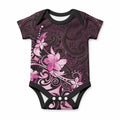 Matariki New Zealand Baby Onesie Maori Pattern Pink Galaxy