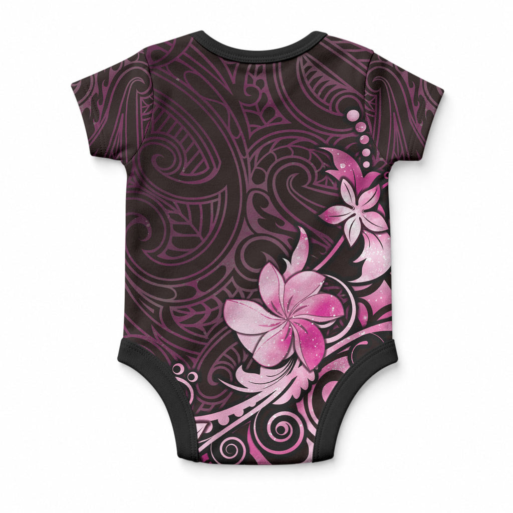 Matariki New Zealand Baby Onesie Maori Pattern Pink Galaxy