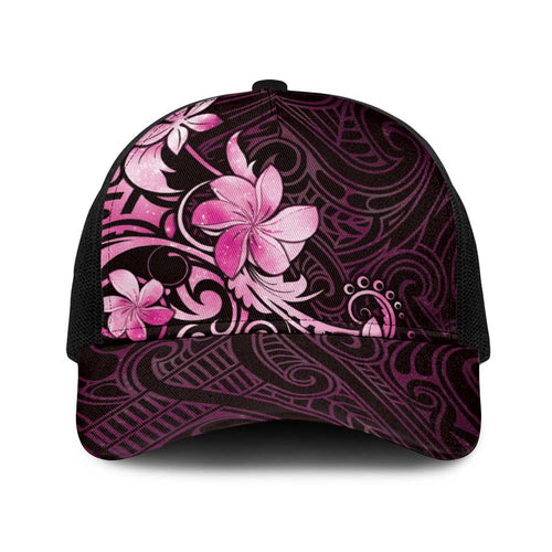 Matariki New Zealand Baseball Net Cap Maori Pattern Pink Galaxy